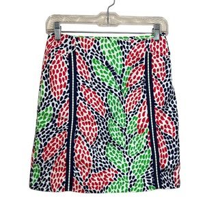 Lilly Pulitzer marching ants print blue green coral pencil skirt size 2